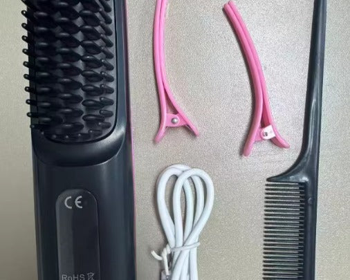 Wireless Heated Hair Brush – Smooth, Straight & Frizz-Free Styling Anywhere