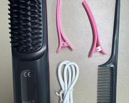 Wireless Heated Hair Brush – Smooth, Straight & Frizz-Free Styling Anywhere