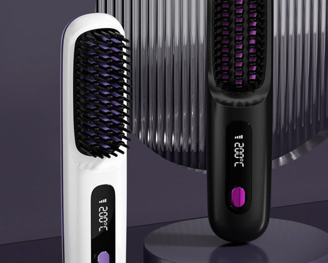 Wireless Heated Hair Brush – Smooth, Straight & Frizz-Free Styling Anywhere