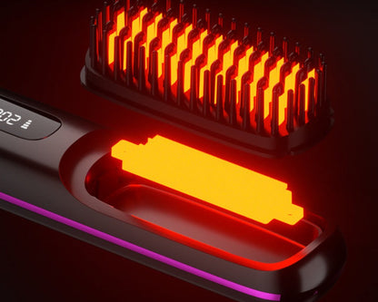 Wireless Heated Hair Brush – Smooth, Straight & Frizz-Free Styling Anywhere